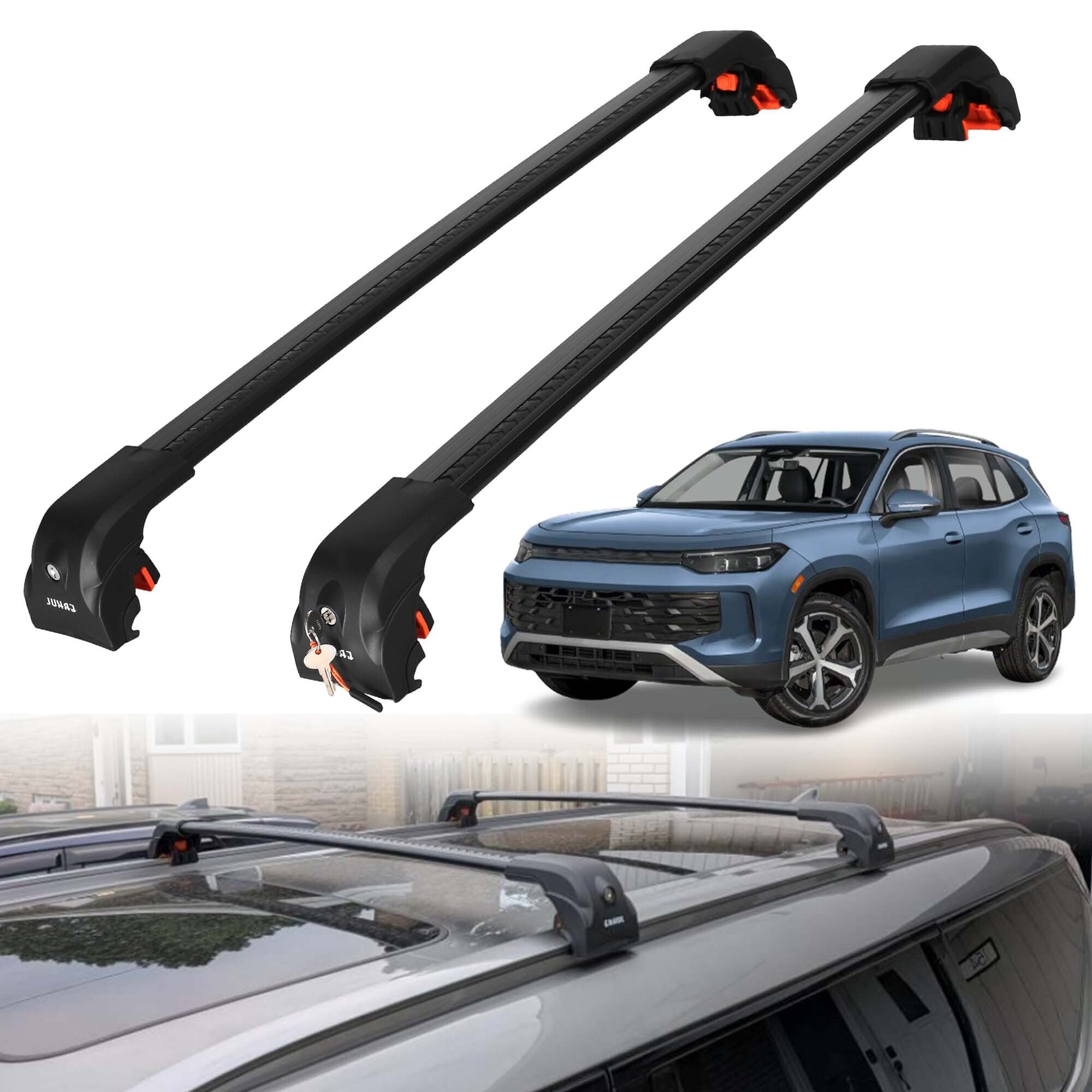 ERKUL Roof Rack Crossbars For VOLKSWAGEN TIGUAN 2025-2026