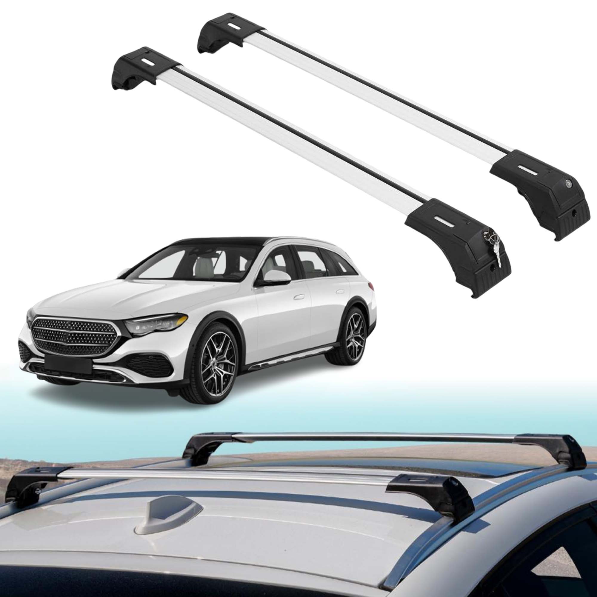 ERKUL Roof Rack Crossbars For MERCEDES-BENZ E-CLASS WAGON 2024-2026