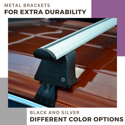 ERKUL Roof Rack Crossbars For GMC SIERRA 2500 HD 2020-2026 Naked Roof Aluminum Silver