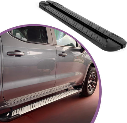 5.2" Running Boards for GMC Sierra 2019-2025 1500 Crew Cab, 2020-2025 2500HD 3500HD - Silver