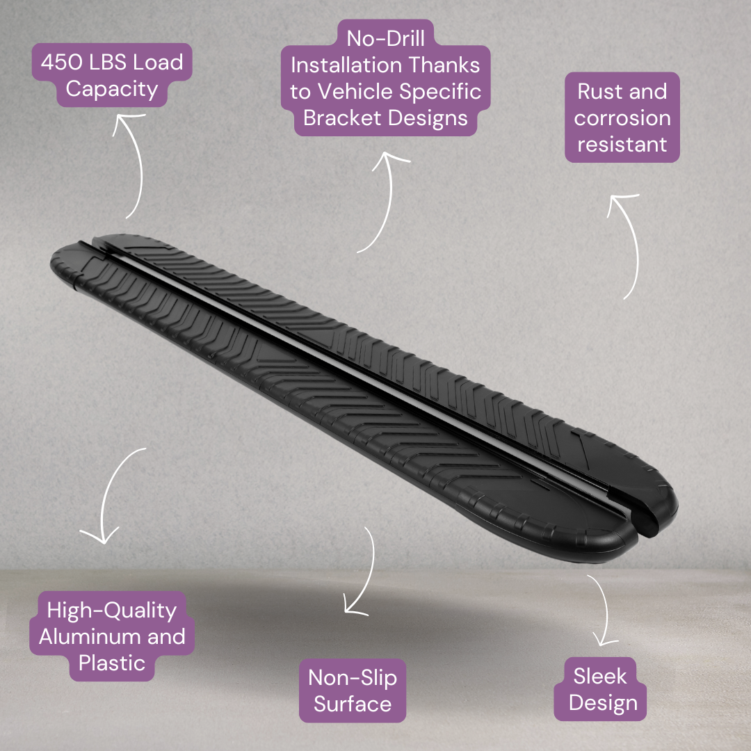 Erkul 5.2" Running Boards for Volvo XC 60 XC60 2018-2025 - 350 lb - Black