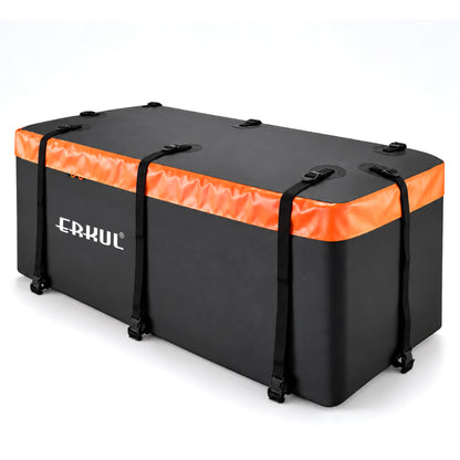 ERKUL TrekHaul 15 Cu Ft Hitch Cargo Bag, Weather-Shield PVC, 6 Straps