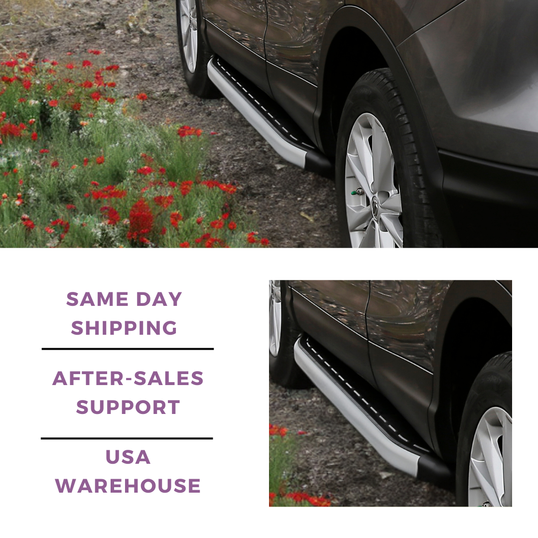 Erkul 5.2" Running Boards for Toyota RAV 4 RAV4 2019-2025 - 350 lb - Silver