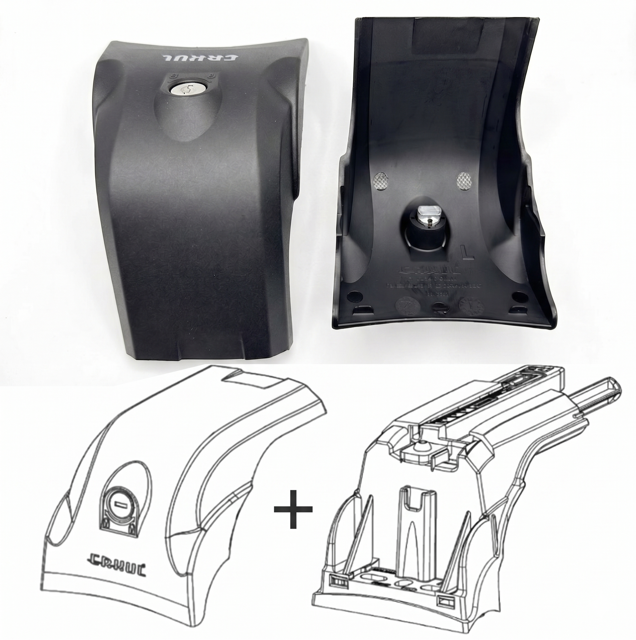 AeroGlide V3 (ECEM V3) - Replacement Parts for Fixed Point Roof Crossbars