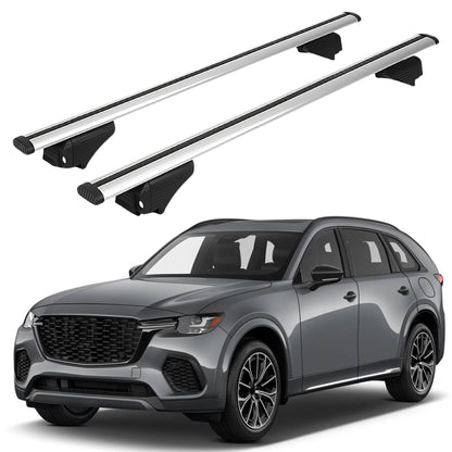 Roof Rack Cross Bars with Extended Bar Design for Mazda CX-70 2025-2026 - Silver