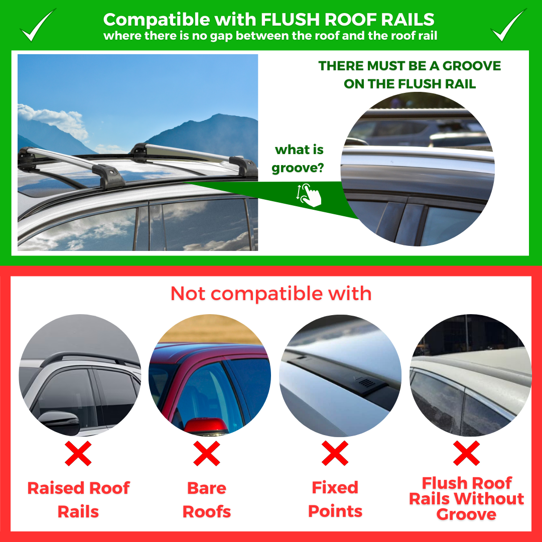 Heavy Duty 220lbs Roof Rack Cross Bars for BMW X1 U11 2023-2026 - Silver