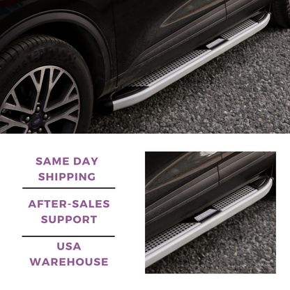 Erkul 5.2" Running Boards for Hyundai Santa Fe 2013-2018 - 350 lb - Silver