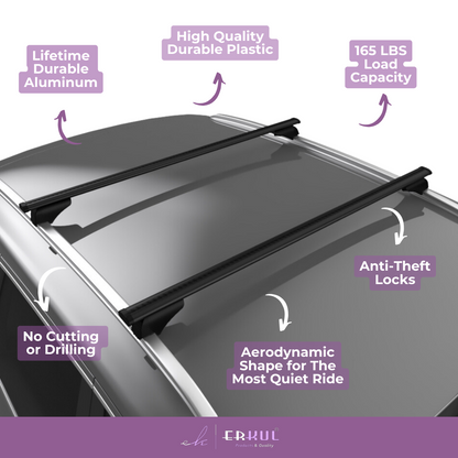 Cadillac VISTIQ 2026 Roof Rack Cross Bars Black | Erkul