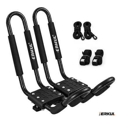 ERKUL WaveRack Kayak Complete Kit - J-Rack + 2 Tie-Down Straps