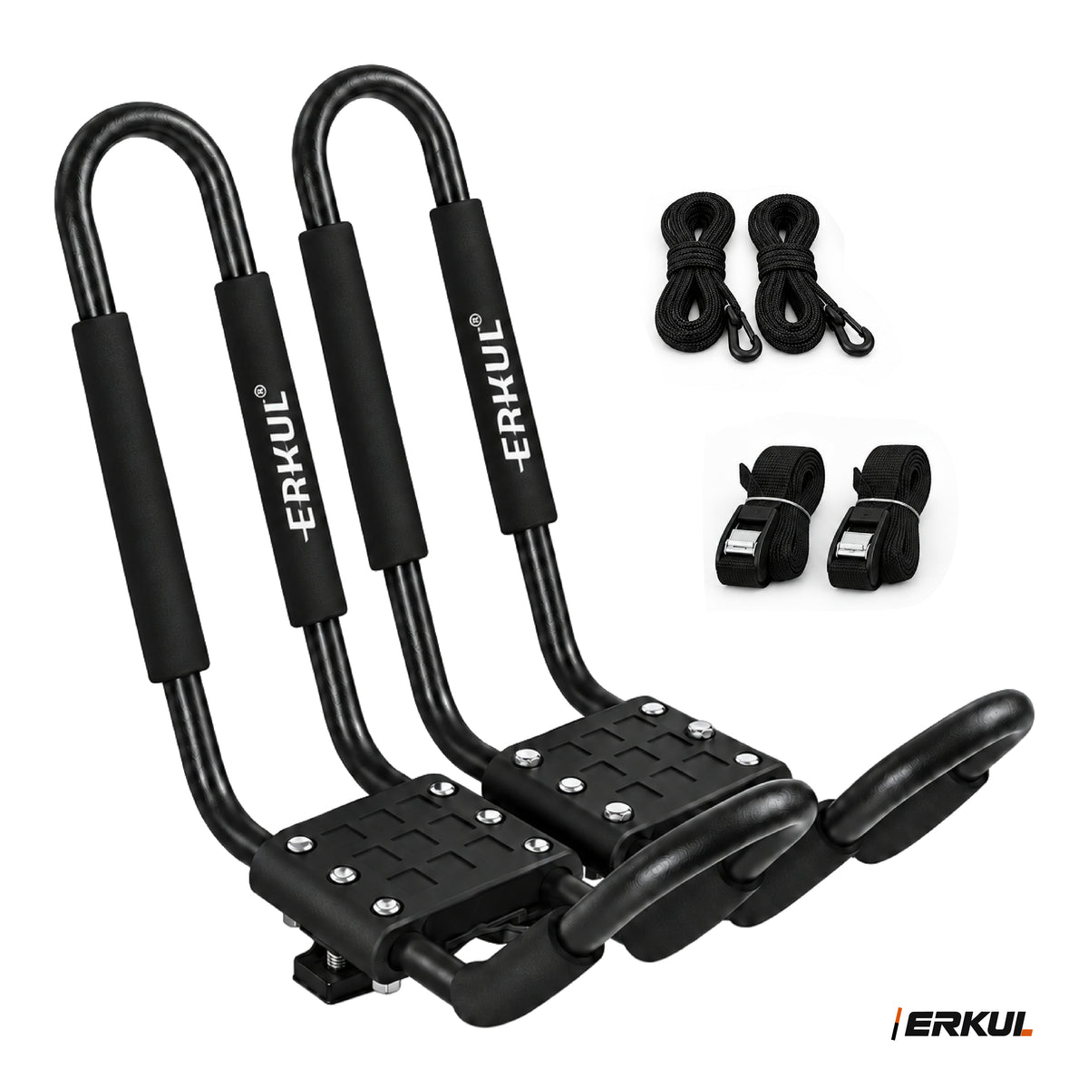ERKUL WaveRack Kayak Complete Kit - J-Rack + 2 Tie-Down Straps