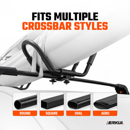 ERKUL WaveRack Kayak Complete Kit - J-Rack + 2 Tie-Down Straps