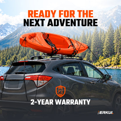 ERKUL WaveRack Kayak Complete Kit - J-Rack + 2 Tie-Down Straps
