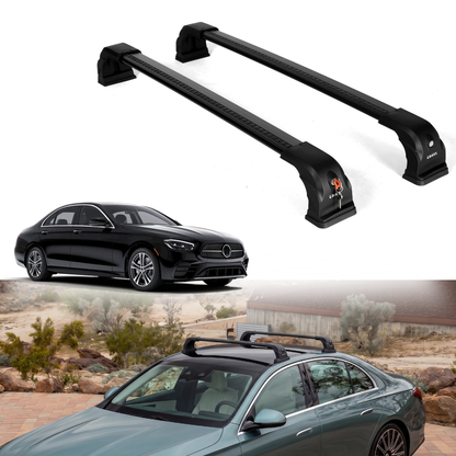 220 lbs Roof Rack Bars for Mercedes-Benz E Class Sedan 2017-2023 - Black