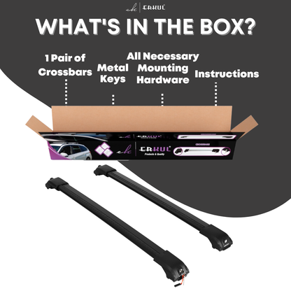 Roof Rack Crossbars for Subaru Crosstrek 2018-2023 - Black