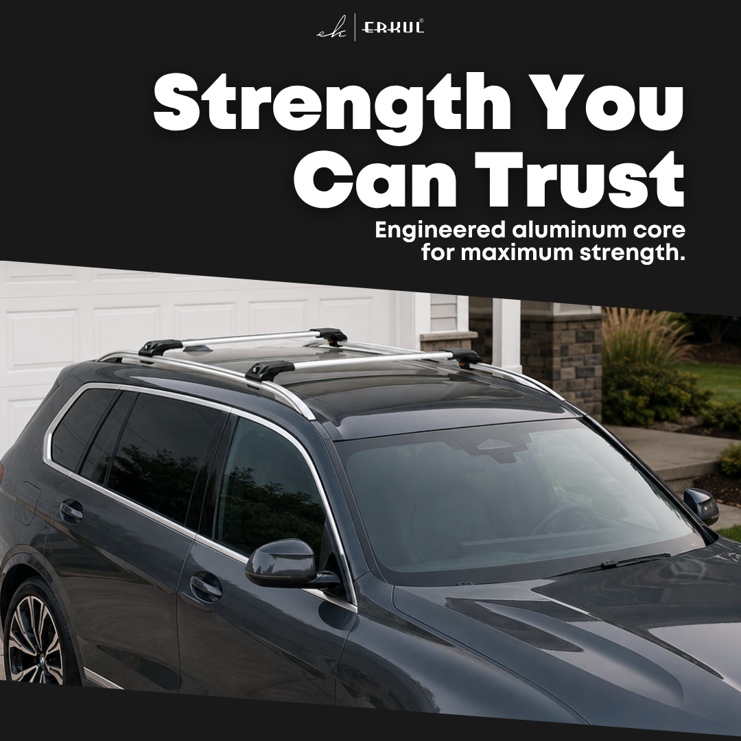 Roof Rack Crossbars for Kia Seltos 2021-2026 Fits Raised Rails - Silver