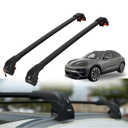 Heavy Duty Roof Rack Crossbars for Porsche Macan 2024-2026 w/ Flush Rails