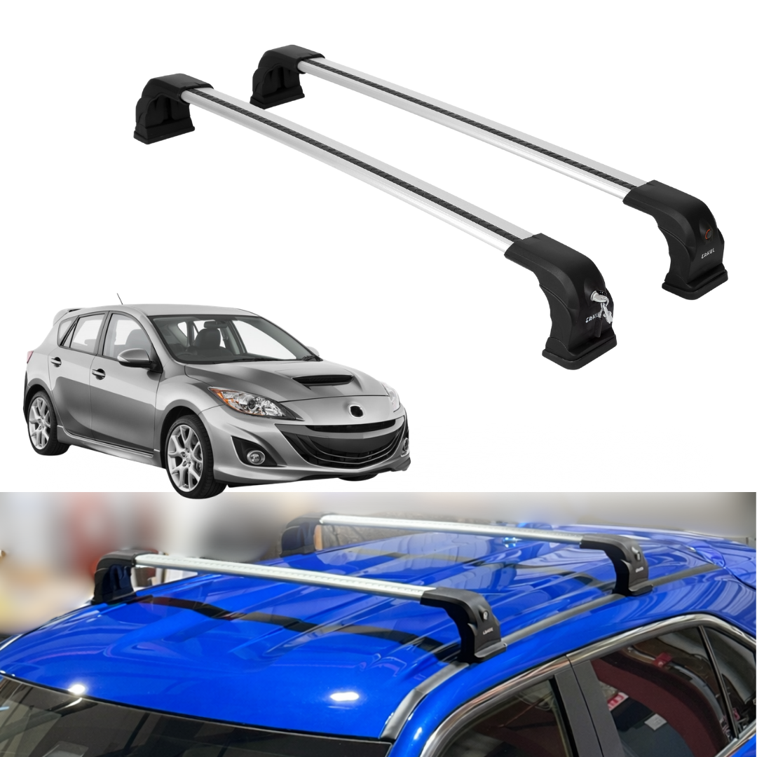 Erkul AeroGlide 220 LBS Crossbars for Mazda 3 Sedan / Hatchback