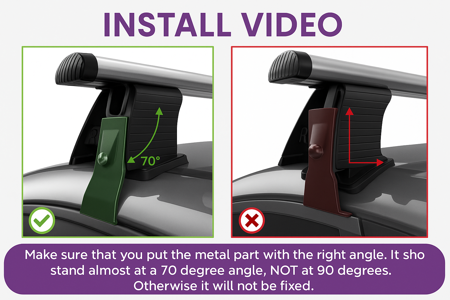 Erkul Universal Roof Rack Cross Bars for Naked Roofs - Sedans & SUVs