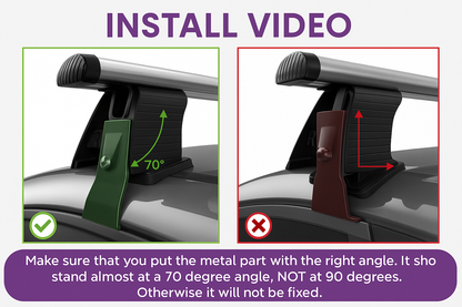 Erkul Universal Roof Rack Cross Bars for Naked Roofs - Sedans & SUVs